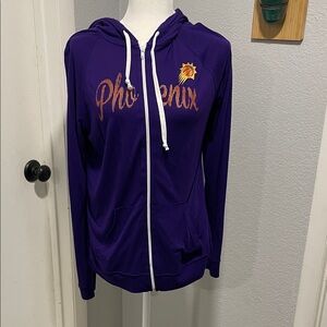 Blue 84 NBA Phoenix Suns Purple Graphic Lightweight Full Zip Hoodie Size XL